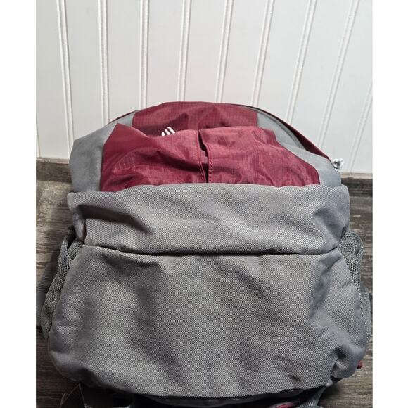 Outdoor Products Gray Maroon Multi Compartment Backpack Padded Straps - Picture 7 of 7